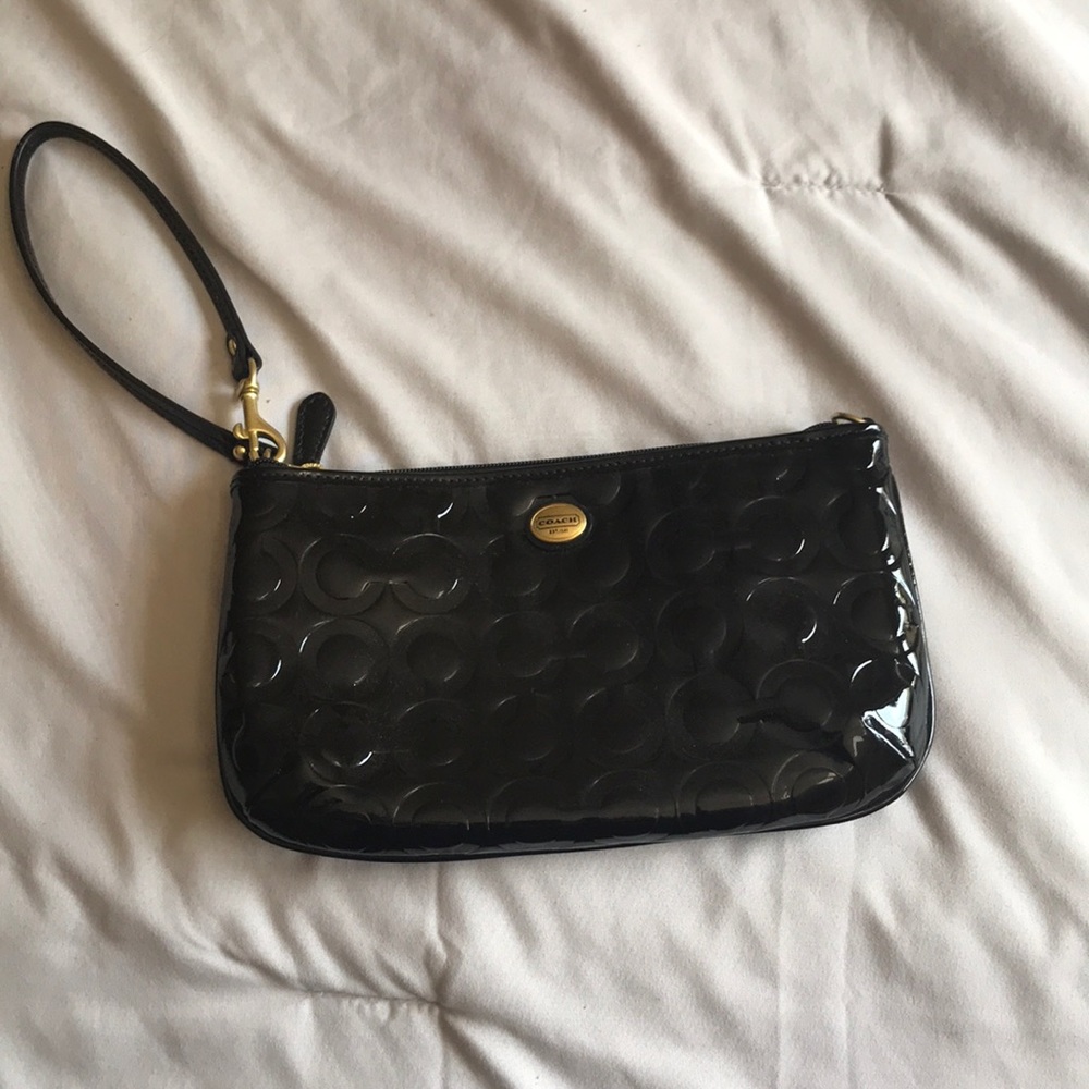 Black COACH Wristlet